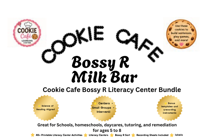 Cookie Cafe Bossy R Literacy Center Bundle