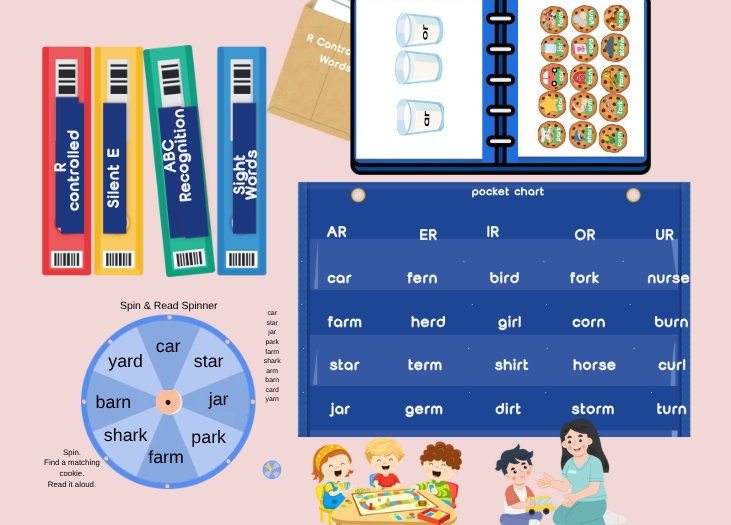 Cookie Cafe Bossy R Literacy Center Bundle