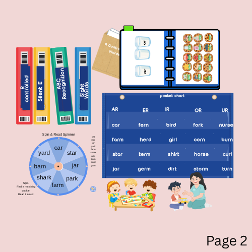 Cookie Cafe Bossy R Literacy Center Bundle – Printable R-Controlled Vowels Phonics Activities for Grades K–2 – Instant PDF Download