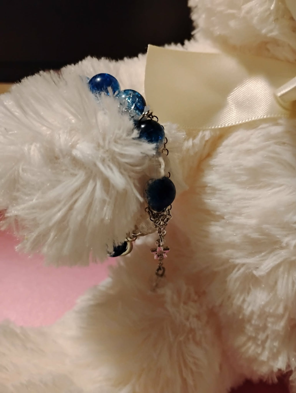 Children's Blue Crystal Beaded Bracelet