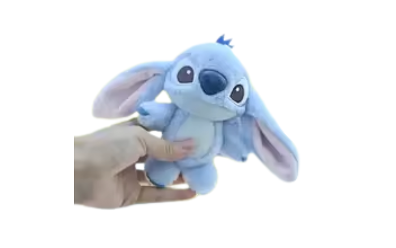 Blue Stitch Bookbag Plushie Keychain
