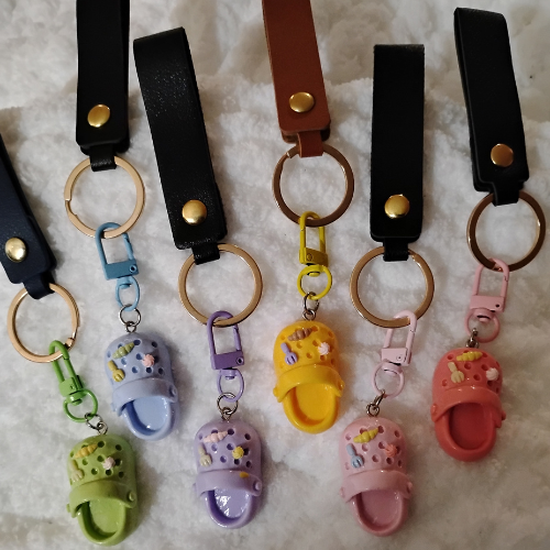 Purple Mini Crocs Keychain Charm