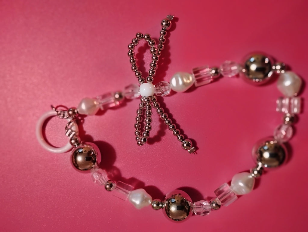Sparkly Bow Bracelet Phone Chain & Keychain Charm