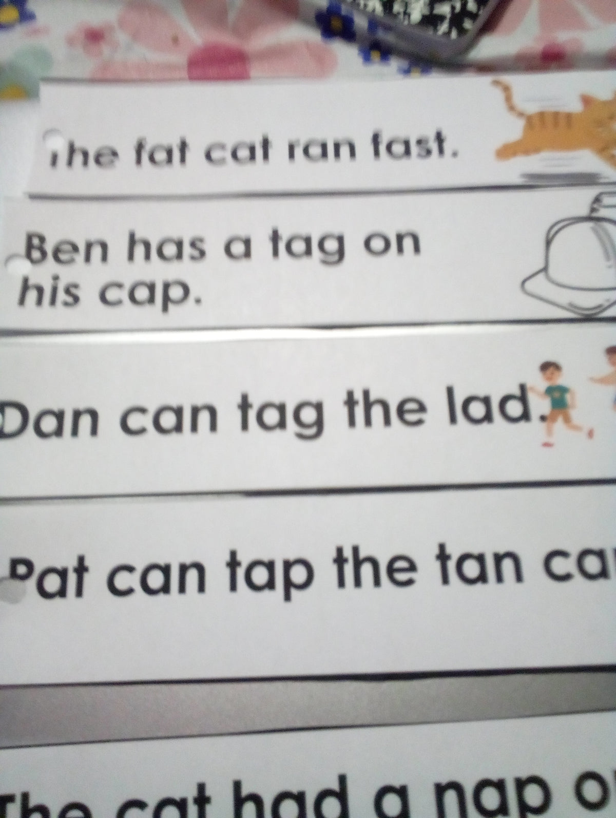 Short Vowel Sentence Strips