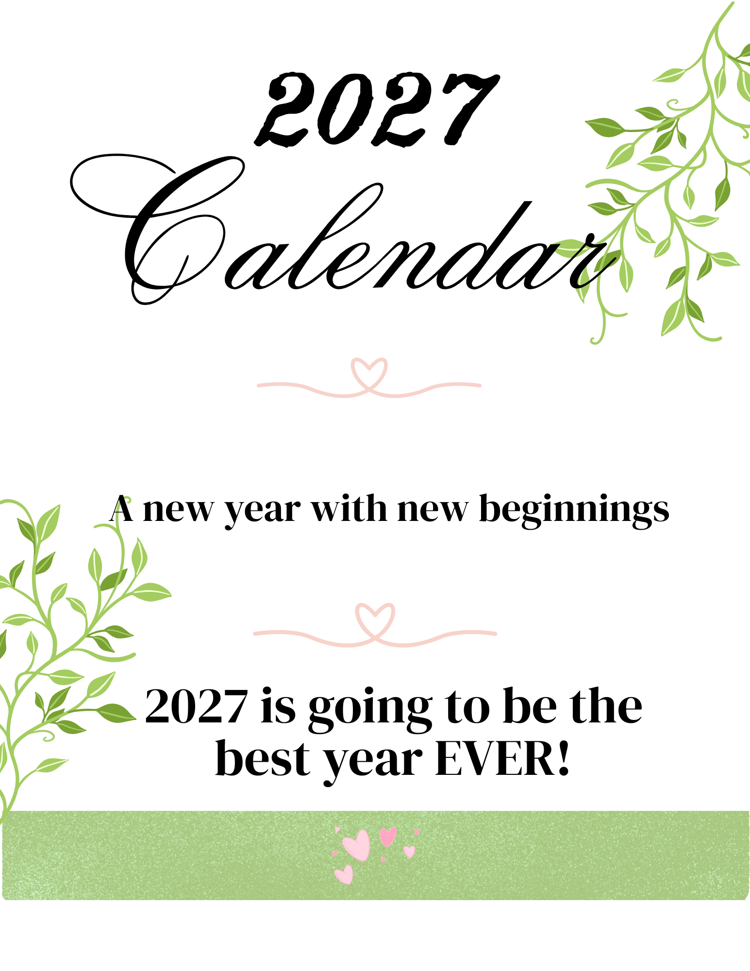 2027 Calendar pdf download