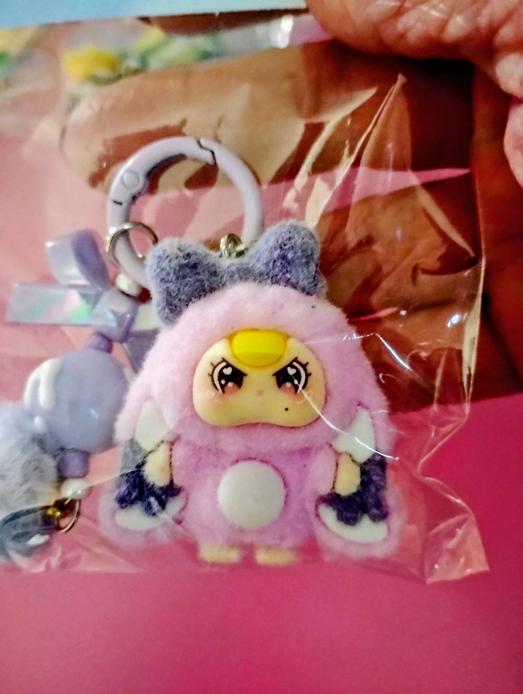 Pink Cartoon Animal Bag Charm