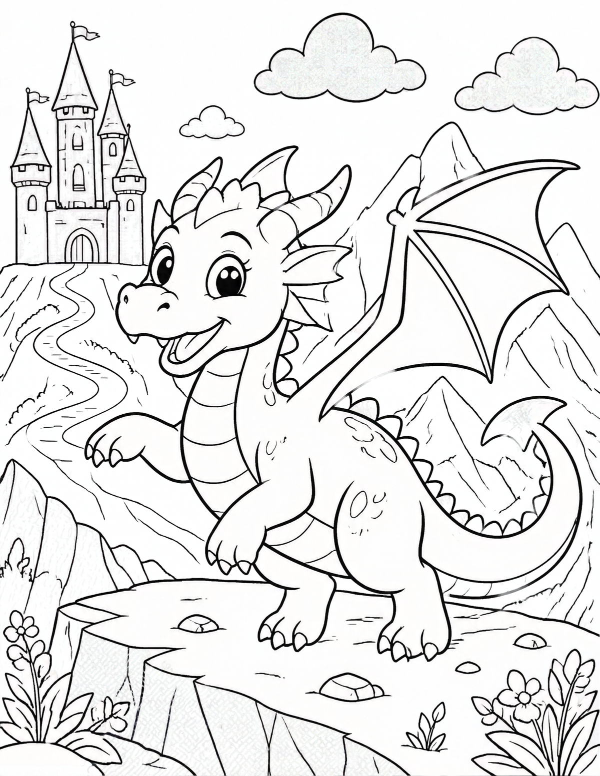 Dragon Adventures Coloring Book