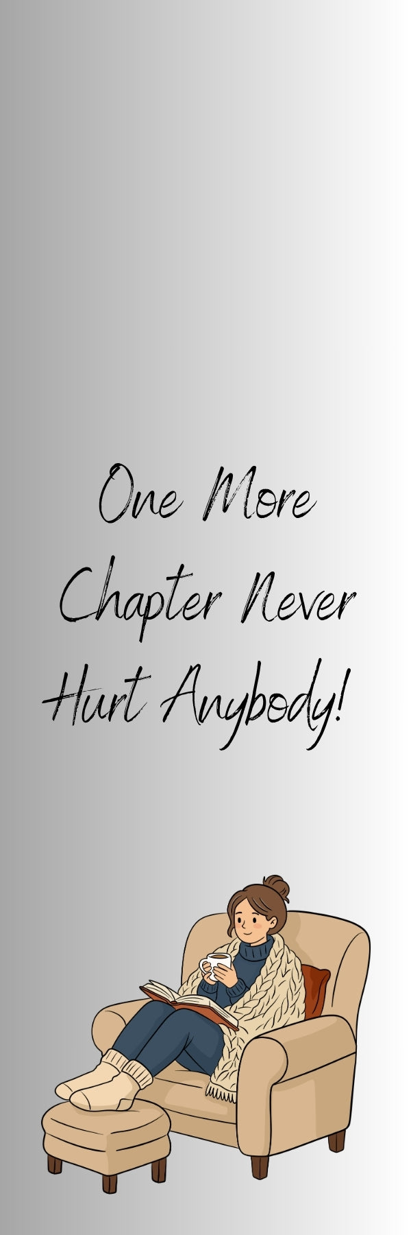 One More Chapter Bookmark — Grey
