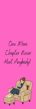One More Chapter Bookmark — Hot Pink