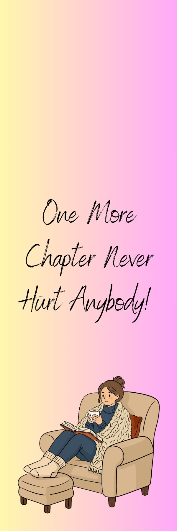 One More Chapter Bookmark — Pink & Yellow