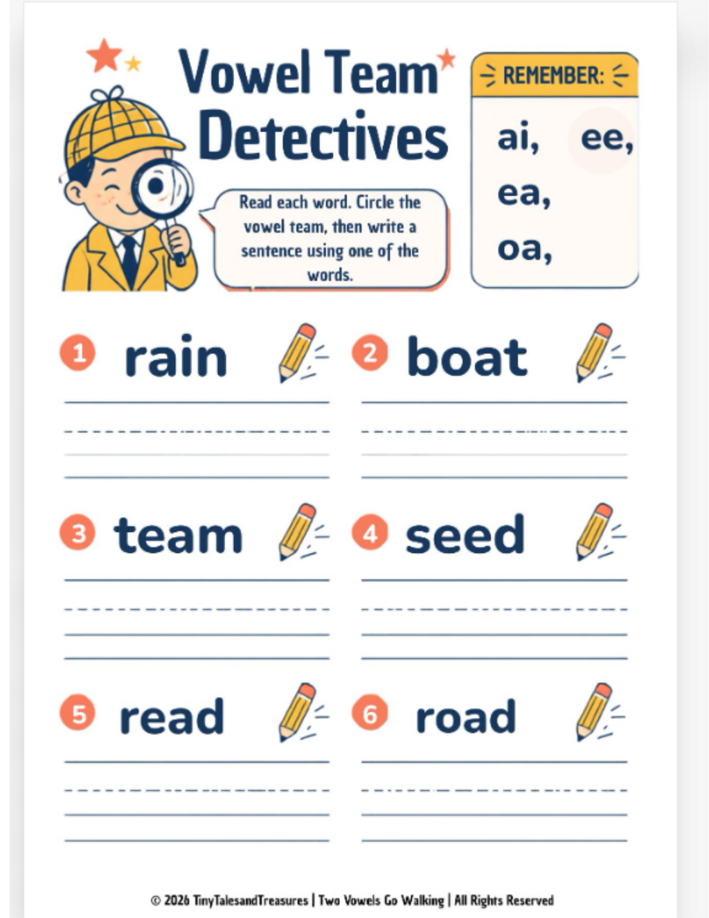 When Two Vowels Go Walking Phonics Bundle