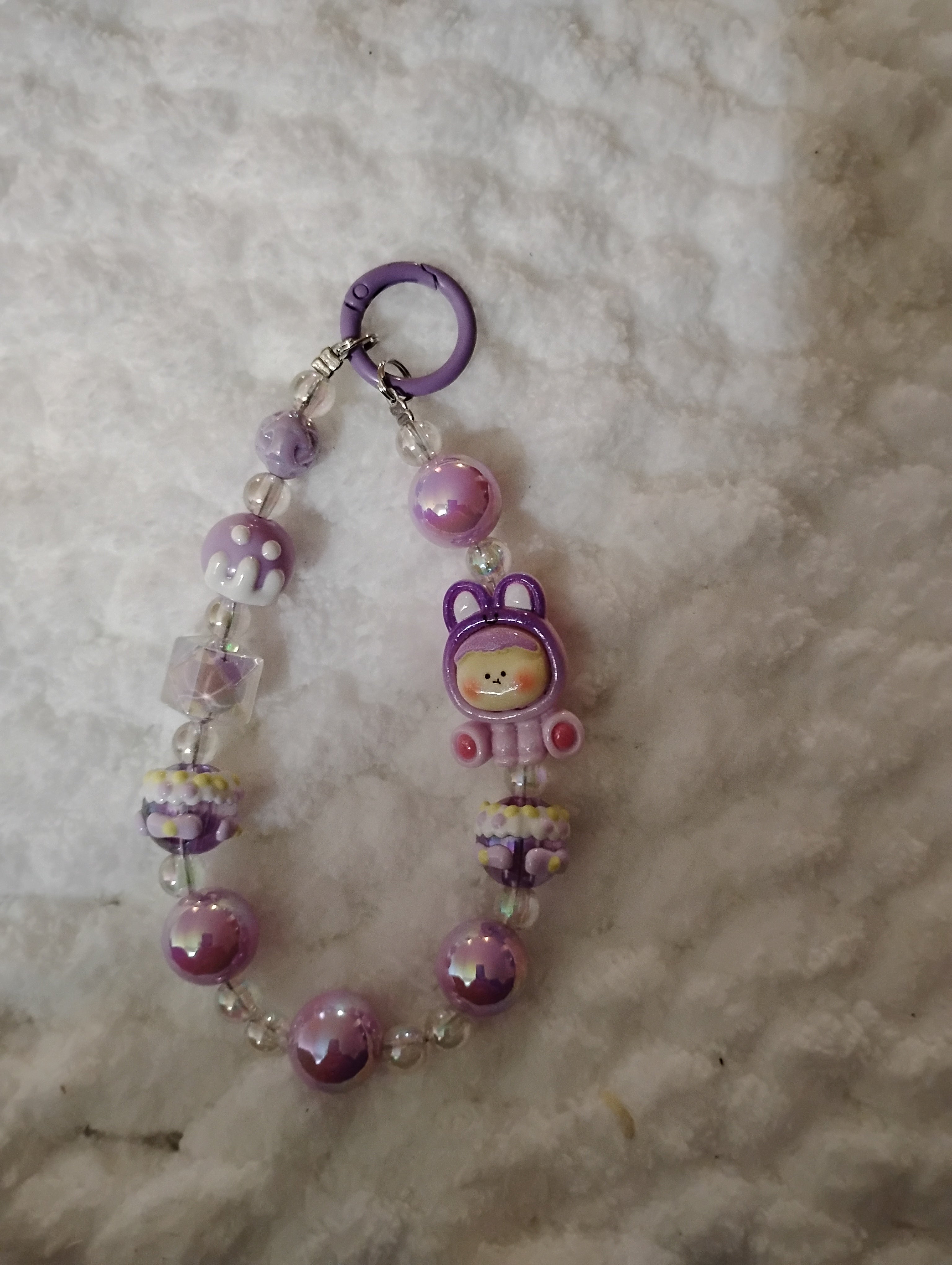 Purple Cute Sweets Beaded Phone Chain