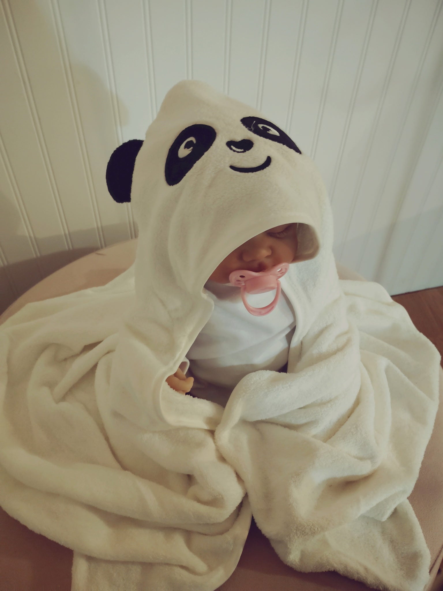Infant Panda Hooded Towel