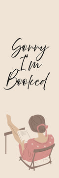 Sorry I'm Booked Bookmark — Dusty Rose