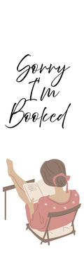 Sorry I'm Booked Bookmark — Classic White