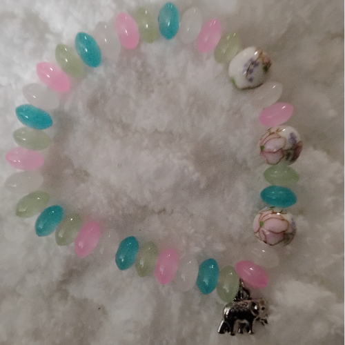 Lucky Elephant Beaded Bracelet for Kids